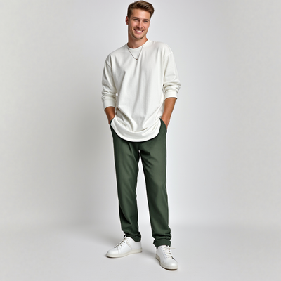 Liam | Ribbed Afslappede Bukser