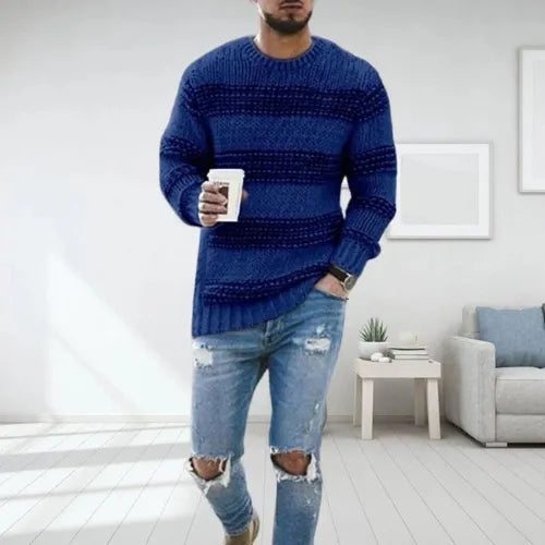 Darien | Stribet Chunky Knit Sweater