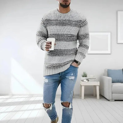 Darien | Stribet Chunky Knit Sweater
