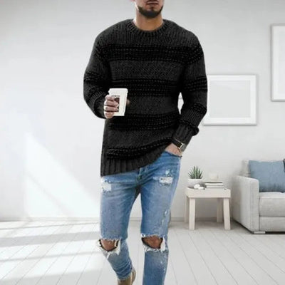 Darien | Stribet Chunky Knit Sweater