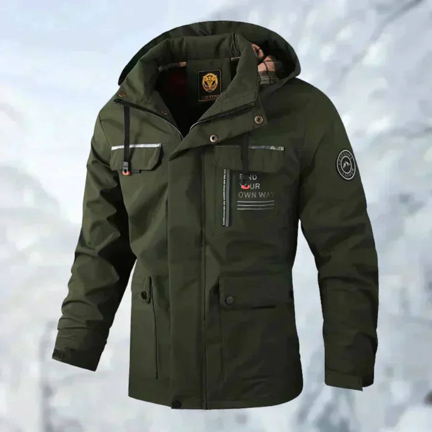 Vandtæt jakke til mænd til efterår og vinter